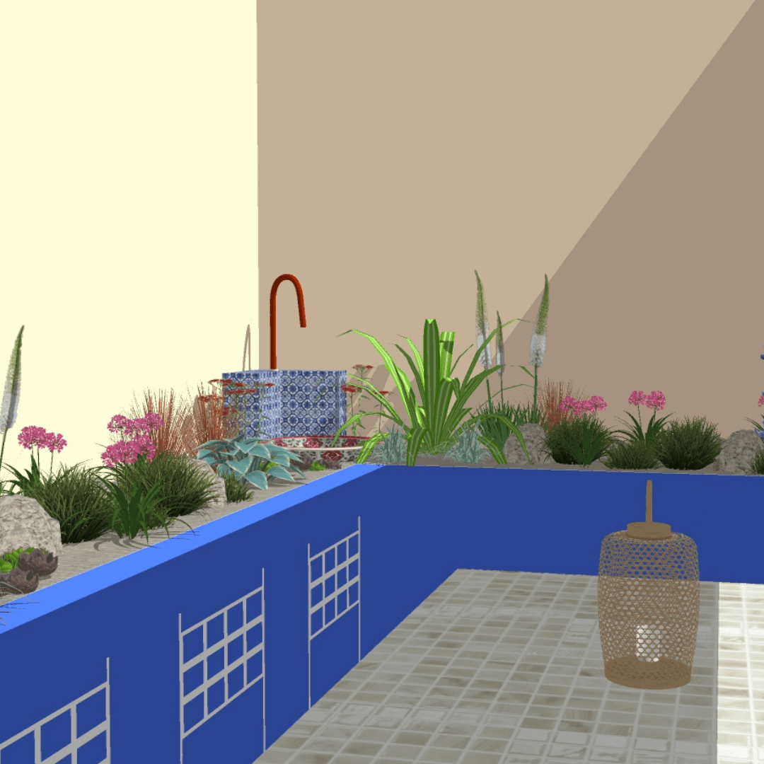 Conception d'un patio 3D